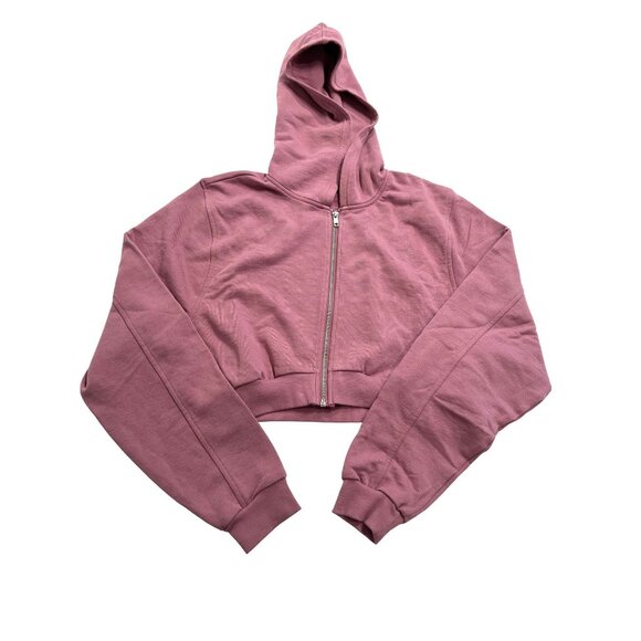 ALO Yoga Sweet Escape Zip Up Hoodie in Pink Wild Rose - Picture 1 of 5